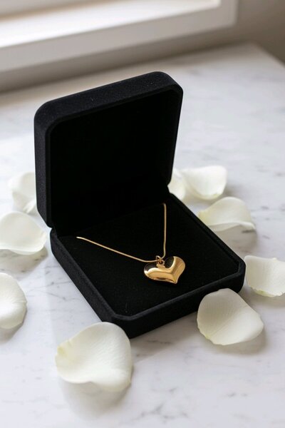 stainless steell Çelik Vintage Kadın Kalp Kolye