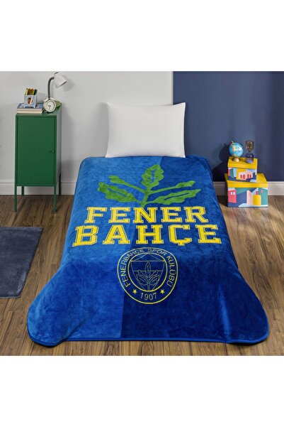 Taç Lisanslı Fenerbahçe Palamut Logo Tek Kişilik Battaniye