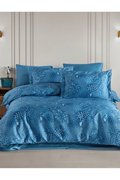 NazeninHome Satin 100% Cotton Single Duvet Cover Set Margit