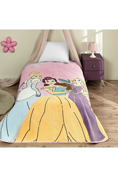 Taç Licensed Disney Princesses Fun and Bold Single Blanket
