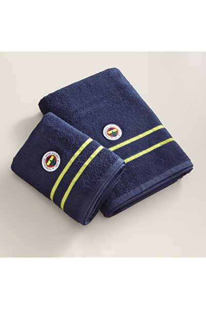 Taç Lisanslı Fenerbahçe Arma Pamuk 70x140 cm Banyo Havlusu Lacivert