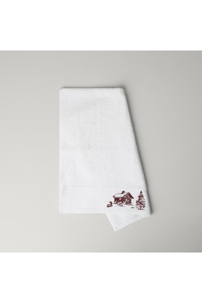 Linens Chalet Cotton 50X85 cm Face Towel White