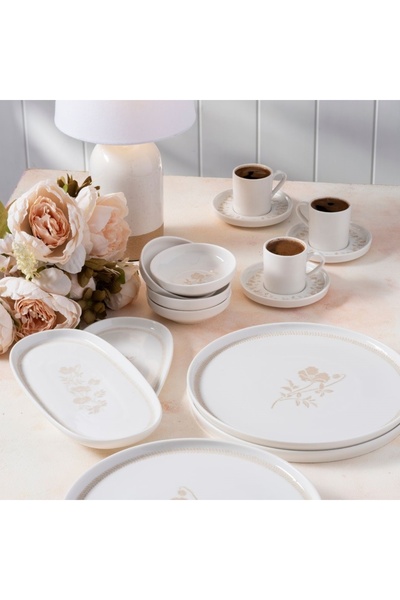 Pierre Cardin Edelore Porselen 14 Parça Kahvaltı Takımı