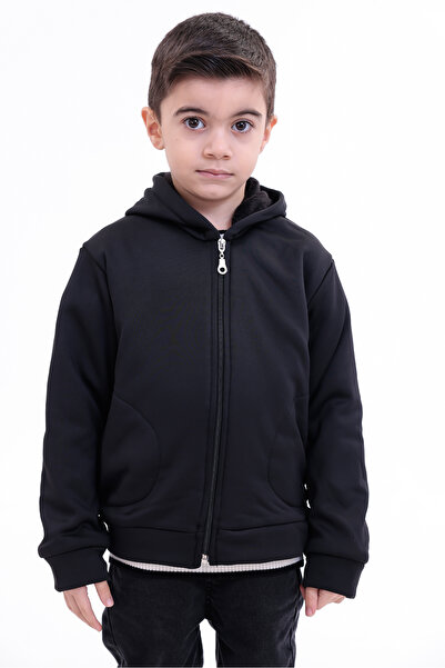 ROBA Hooded, Pocketed, Zippered, Fleece, Children's Sweat Coat Rb-650