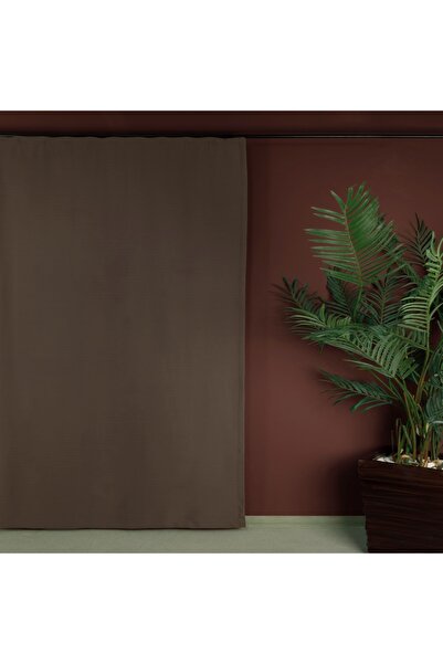 Taç Karartma Hazır Fon Perde Açık Kahve 250x265 cm