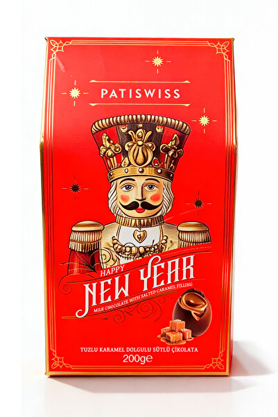 Patiswiss Egg Tuzlu Karamel Dolgulu Yılbaşı Sütlü Çikolata, 200G