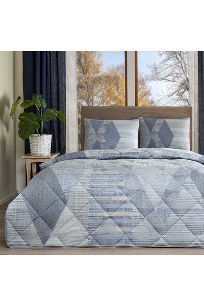 Taç Taç Ellıs Ranforce Çift Kişilik Yorgan Set Mavi