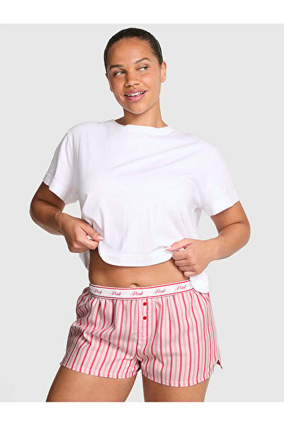 PİNK Flanel Pijama Şortu