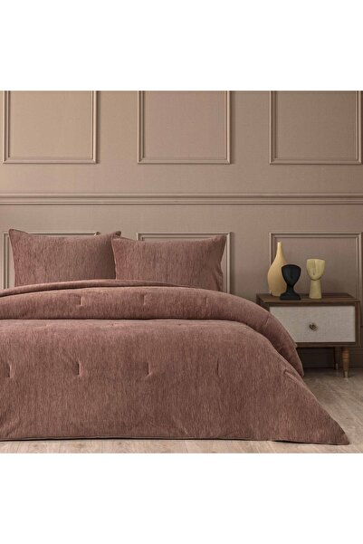 Linens Solven Çift Kişilik Yatak Örtüsü Seti Gül Kurusu