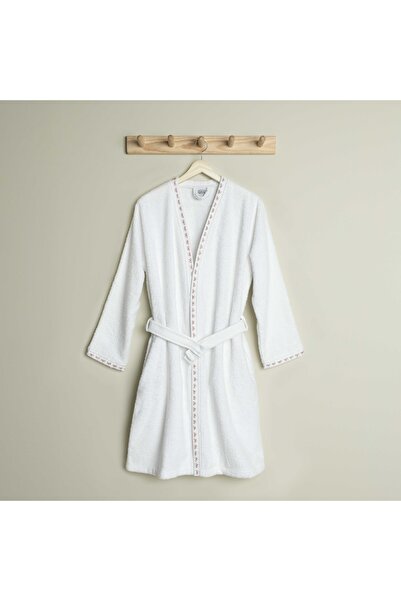 Linens Ribbon Pamuk S/M Bornoz Beyaz