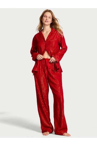 Victoria's Secret Flannel Uzun Pijama Takımı