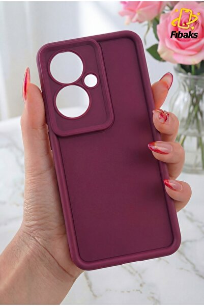 Fibaks Reno 11F 5g Case Camera Protection Soft Texture Shock Absorption Burgu...