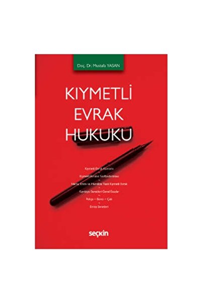 Seçkin Yayıncılık Kiymetli Evrak Hukuku Mustafa Yasan 2021/09