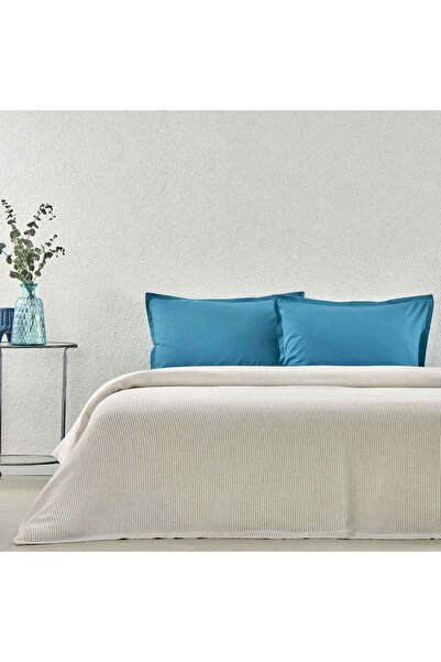 Taç Plain Viskoz Çift Kişilik Çok Amaçlı Set Petrol