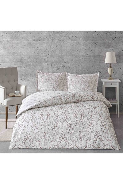 Taç Taç Cassandra Saten Çift Kişilik Nevresim Takımı Gri