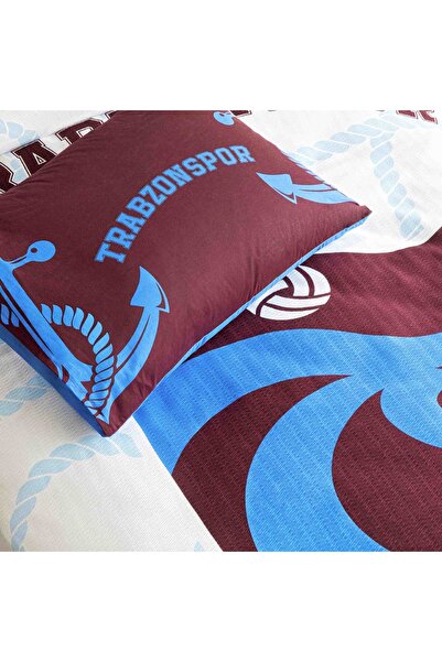 Taç Lisanslı Trabzonspor Mavi Tek Kişilik Pamuk Pike Takımı