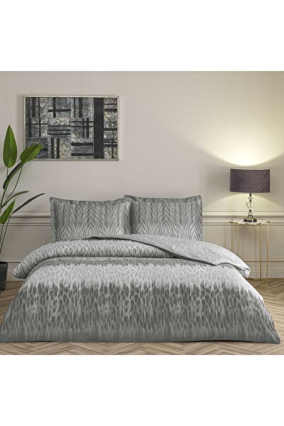Taç Zavora Satin Double Duvet Cover Set Anthracite