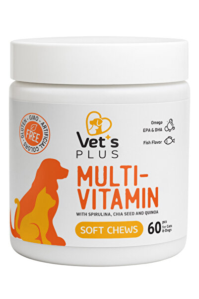 Vet's Plus Multivitamin Çiğnenebilir Tablet 60'lı (Multivitamin ve Bağışıklık...