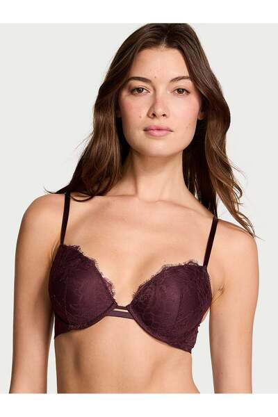 Victoria's Secret Gül Dantelli Push-Up Sütyen