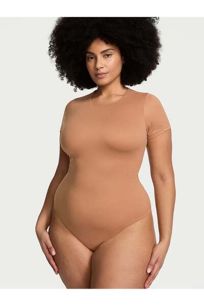 Victoria's Secret Feathersoft Essentials Kısa Kollu Bodysuit