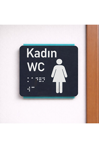 Tabela Lobisi Kapı isimliği - Kadın wc - Pleksi - Yönlendirme Tabelası Levhas...