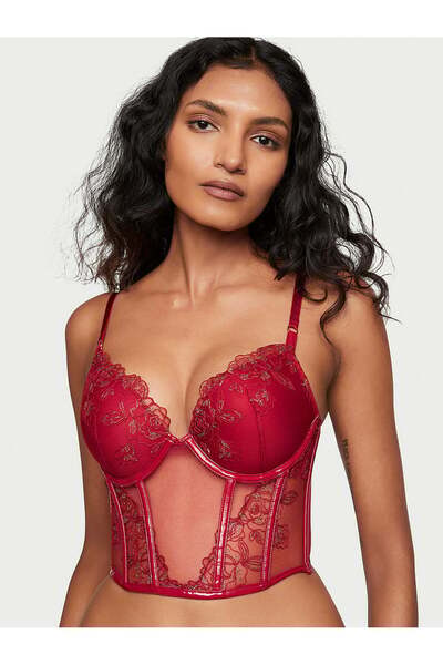 Victoria's Secret Midnight Affair İşlemeli Push-Up Korse Büstiyer