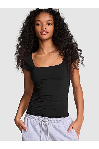 PINK Base Esnek Kısa Kollu Tişört