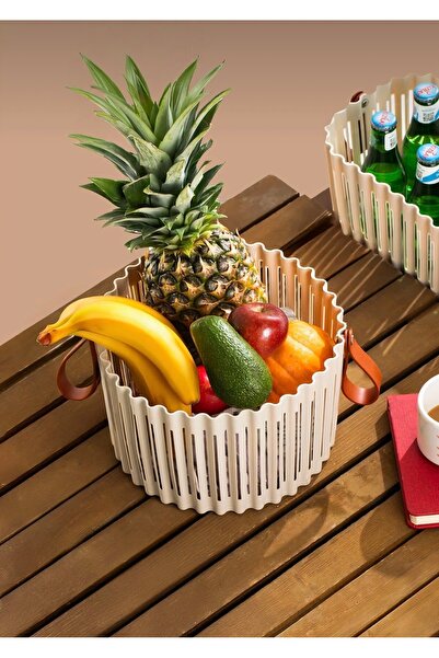 Sungroup Coș rotund bej FLEXION 8,5 l - Organizator pentru baie și bucătărie