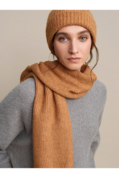 Dilvin A003 Scarf Beanie Set-Caramel