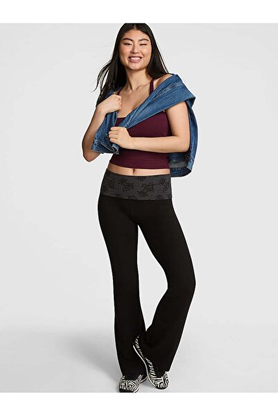 PİNK All-Day Beli Katlanabilen İspanyol Paça Tayt