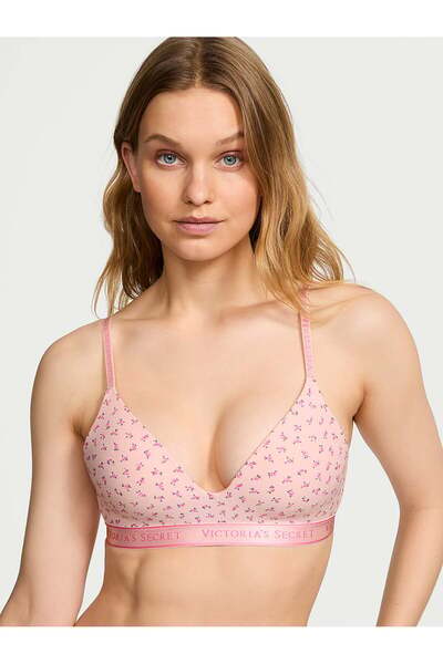 Victoria's Secret Logo Detaylı Pamuklu Hafif Dolgu Destekli Balensiz Sütyen