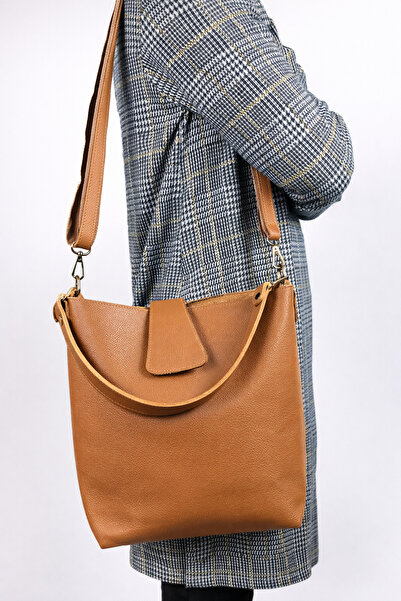 HBS 100& gerçek deri uzun askılı omuz çantası