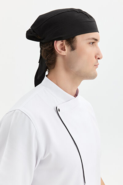 MyChef باندانا الشيف كوك قابلة للتعديل باللون الأسود للجنسين