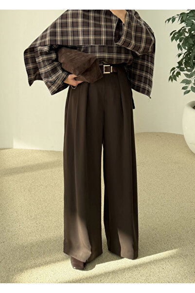 MODA AKSA 3855 KÖPRÜ DTY KEMER PANTOLON KAHVE