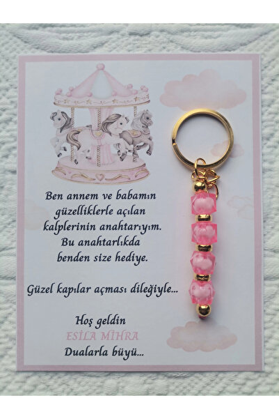 İ&DBABY 48 Adet Atlı Karınca Model Özel Tasarım Pembe Anahtarlık Hastane Yeni...