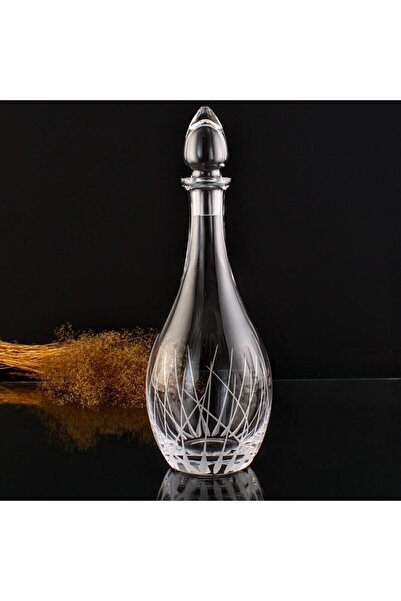 Panayır Home Işlemeli Kesme Desenli Cam Şişe Sürahi Karaf