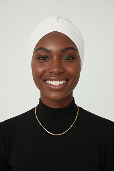 fidan bone كريم مضلع - عمامة إسفنجية جاهزة - قبعة حمام حجاب