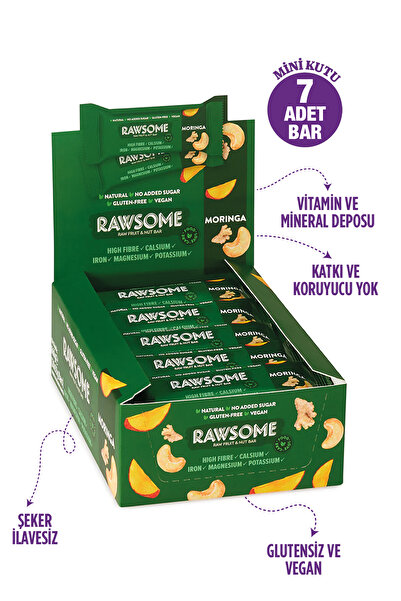 Rawsome مورينغا بار خالي من الغلوتين ونباتي 33 جرام
