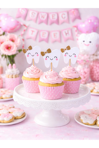 Parti Adresi Dişim Çıktı Diş Buğdayı Temalı Kürdan Pembe 10'lu