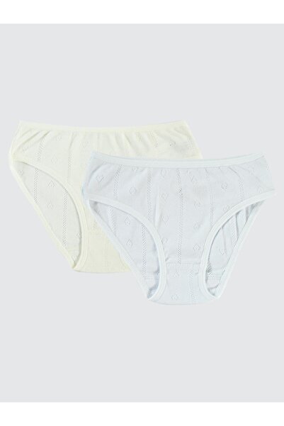 Civil Girls طقم سراويل داخلية للبنات من قطعتين - من 2 إلى 10 سنوات - إكرو