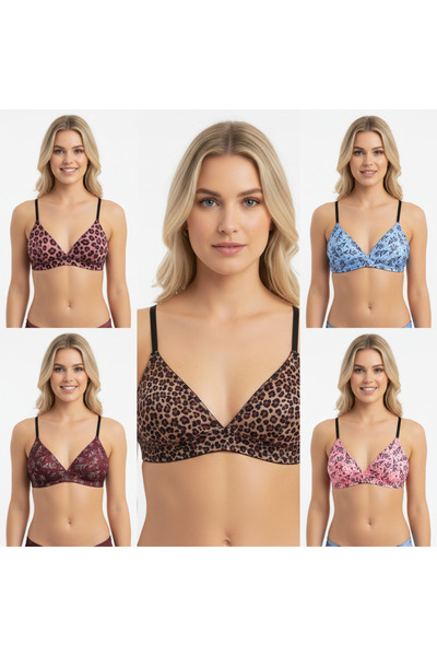 BONBON حمالة صدر نسائية بدون أسلاك بدون دعم على شكل مثلث 5 ألوان حمالة صدر مك...