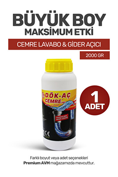 CEMRE YİĞİT Cemre Lavabo & Gider Açıcı 2000 g | Dök aç, Mutfak Banyo WC Tıkan...