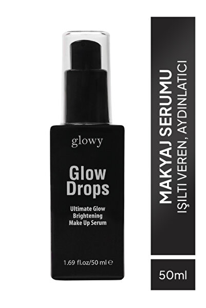 GLOWY Makyaj Serumu Işıltı Veren Aydınlatıcı Doğal Cilt Görünümü Glow Drops 50ml