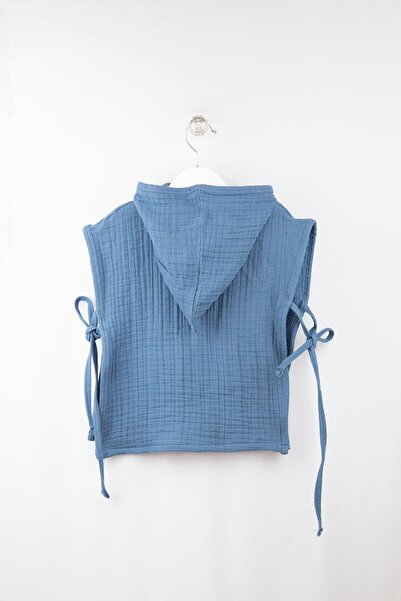 Bondilolly بيبي موسلين بونشو – بغطاء للرأس، ربطة عنق، صيفي قطن 100%