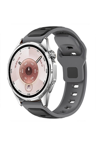 Sneezy حزام سيليكون رياضي ثنائي اللون متوافق مع ساعة هواوي واتش جي تي 6 مقاس ...