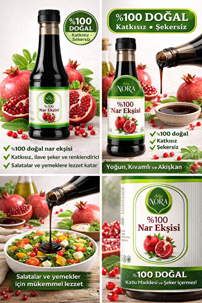 EKONORA Doğal Nar Ekşisi %100 (1000ml) Pet Şişe