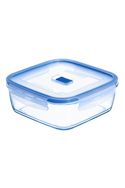 Luminarc علبة طعام بيور بوكس مربعة الشكل ذات حافة مسطحة سعة 1.22 لتر