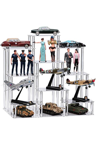 Slasa حامل عرض من 9 طبقات من الأكريليك الشفاف