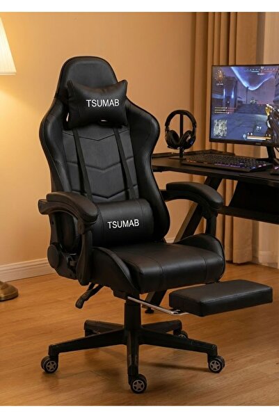TSUMAB Ergonomic Gaming & Office Chair with Adjustable Recline, Lumbar Suppor...