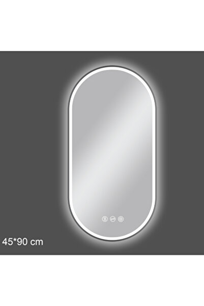 Aqua Drops مرآة حمام LED مستطيلة الشكل خالية من النحاس وصديقة للبيئة، مقاس 45...